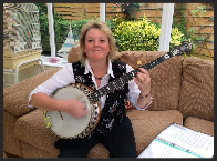 Jenny Everett - Plectrum Banjo Player, member of Banjovi Revival